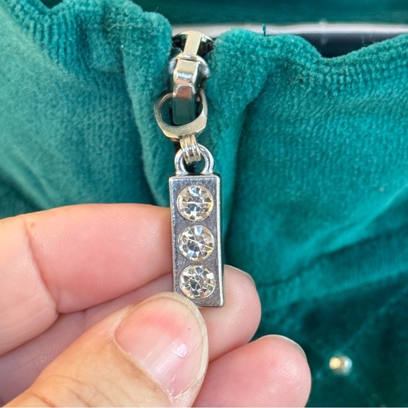 Quaker Factory Green Velour Quilted Rhinestone Zip Up Vest Women's Plus 3XL - Picture 4 of 8